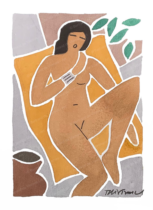 Nude on a yellow Towel (2024)